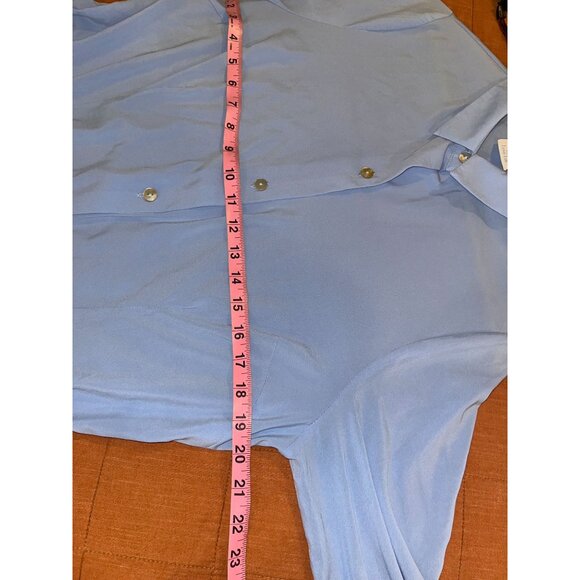 gretchen scott priss chiffon blouse french blue Women size L Large - Picture 6 of 8